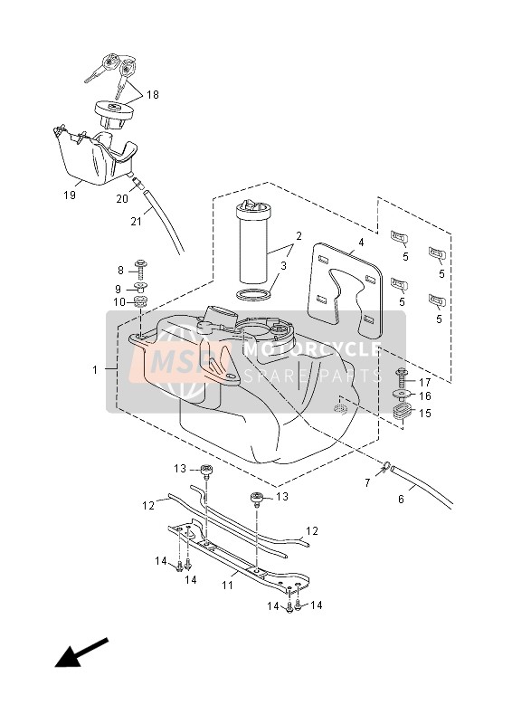 Yamaha YP125R 2013 Fuel Tank for a 2013 Yamaha YP125R